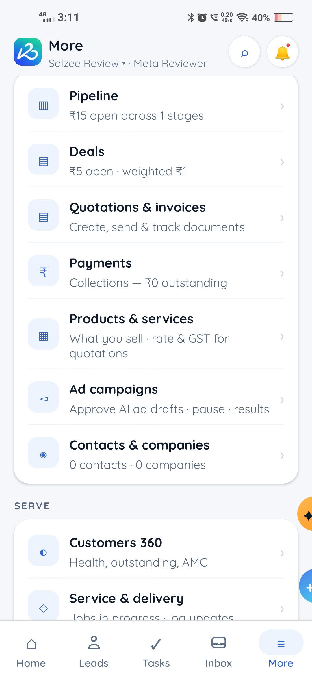 Salzee app screen